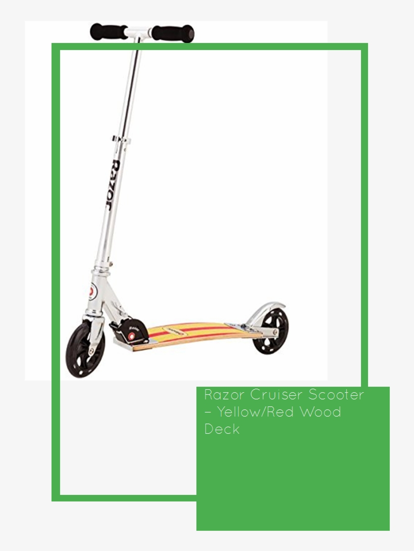 Razor Cruiser Scooter Yellow/red Wood Deck - Razor Cruiser Scooter - Yellow/red Wood Deck, transparent png #4107808