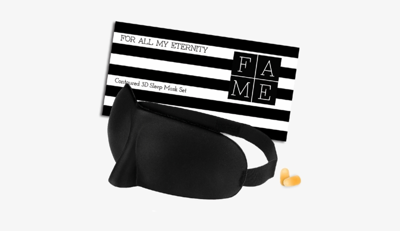 3d Contoured Sleep Mask Set Includes Ear Plugs, Pouch - Blindfold, transparent png #4108201