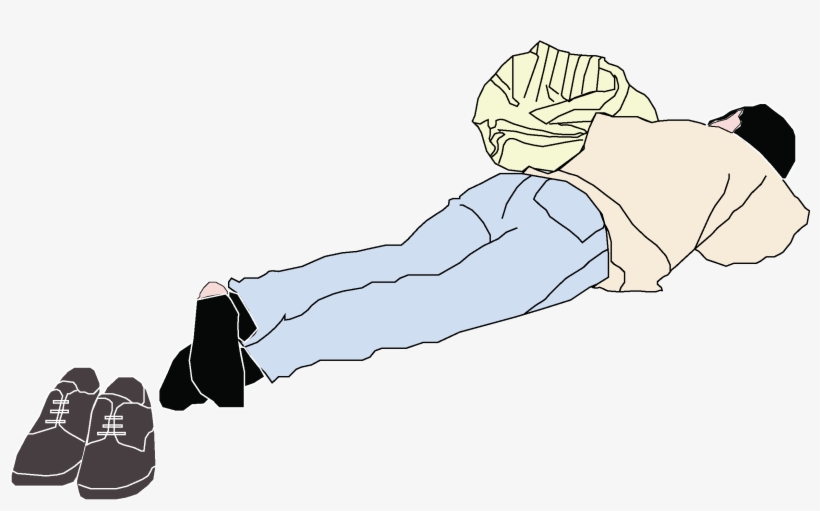 Generally - Sleeping On The Floor Cartoon, transparent png #4108519