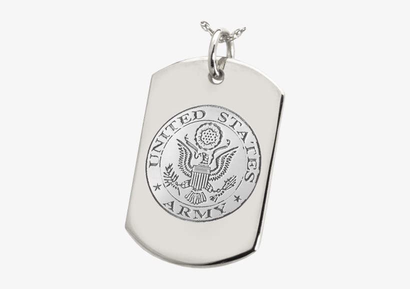 Wholesale Dog Tag With Army Emblem And No Chamber - Simple Round Urn Jewelry Pendant With Military Emblem, transparent png #4108588