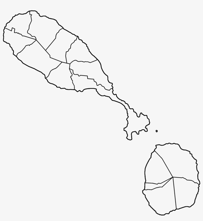 The Detail Free Map Looks Clean, But Without Even A - Saint Kitts And Nevis, transparent png #4108639