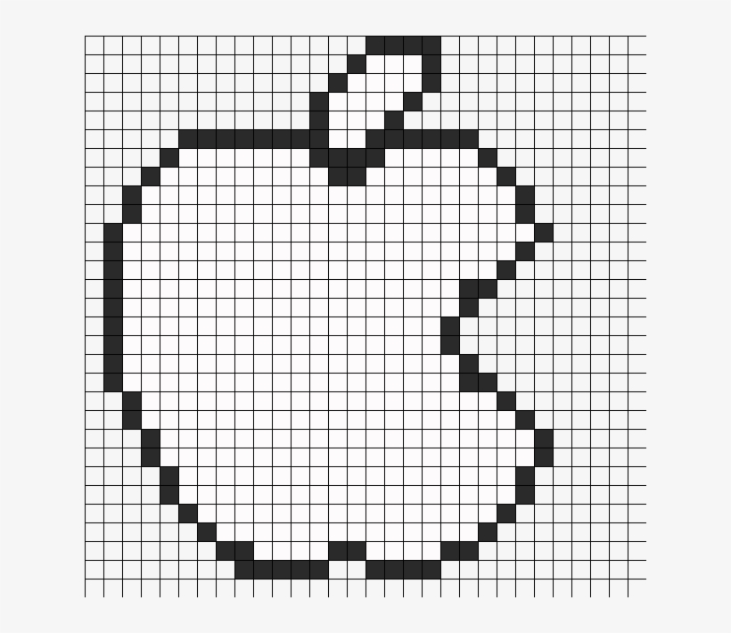 Apple Logo Perler Bead Pattern / Bead Sprite - Bad Time Sans Pixel Art, transparent png #4108740