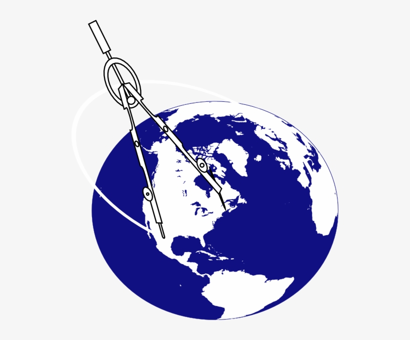 This Free Clipart Png Design Of Compass With Earth3 - Globe Clip Art, transparent png #4108818