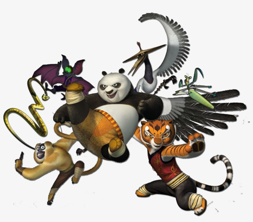 Kung Fu Panda Characters Png Png Image - Kung Fu Panda Group, transparent png #4109354