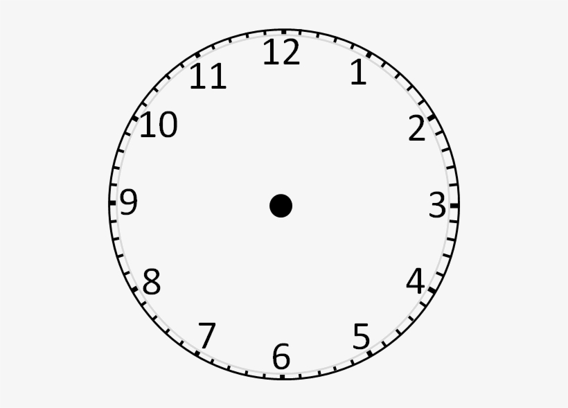 Printable Clock Templates - Clock Face Without Hands, transparent png #4109648