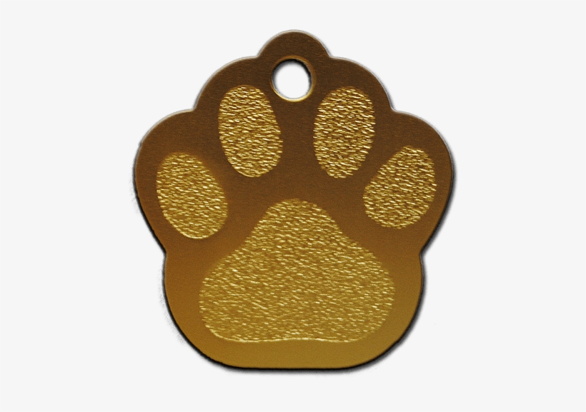 Placa Identificativa Para Perro Huella Dorada - Huella De Perro Dorada, transparent png #4109649