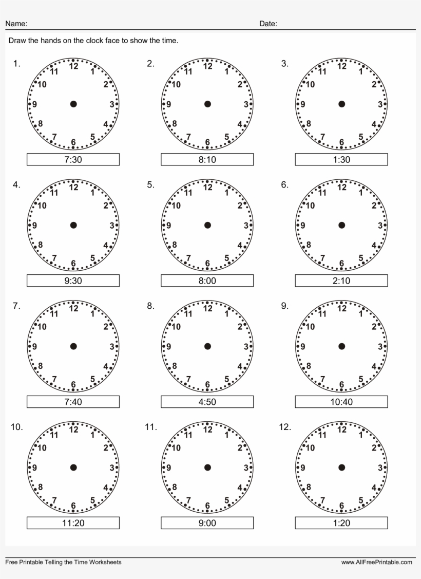 clock angles worksheet