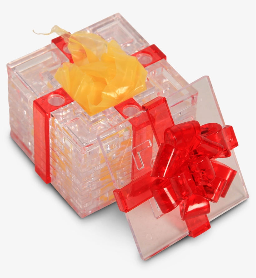 Gift Box 3d Crystal Puzzle - 3d Crystal Puzzle Pink Bow Gift Box, transparent png #4109653