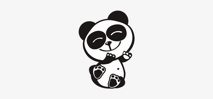 Happy Panda Stickers Messages Sticker-4 - Happy Panda Cartoon, transparent png #4109670