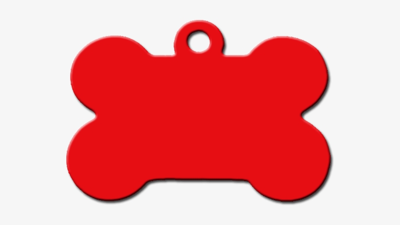 Placas Para Perros Hueso De Aluminio Rojo - Placa De Hueso Para Perro, transparent png #4109833