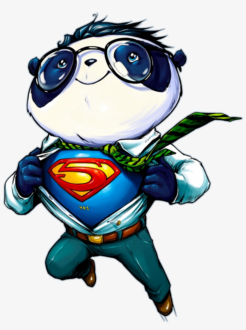 Postcards And T-shirts Designs For A Game Development - Crazy Panda, transparent png #4109862