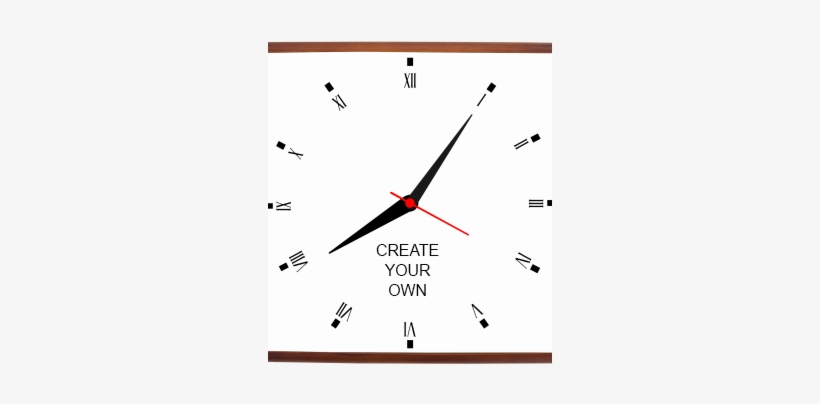 Create Your Own Square Wooden Wall Clock - Wall Clocks, transparent png #4109894