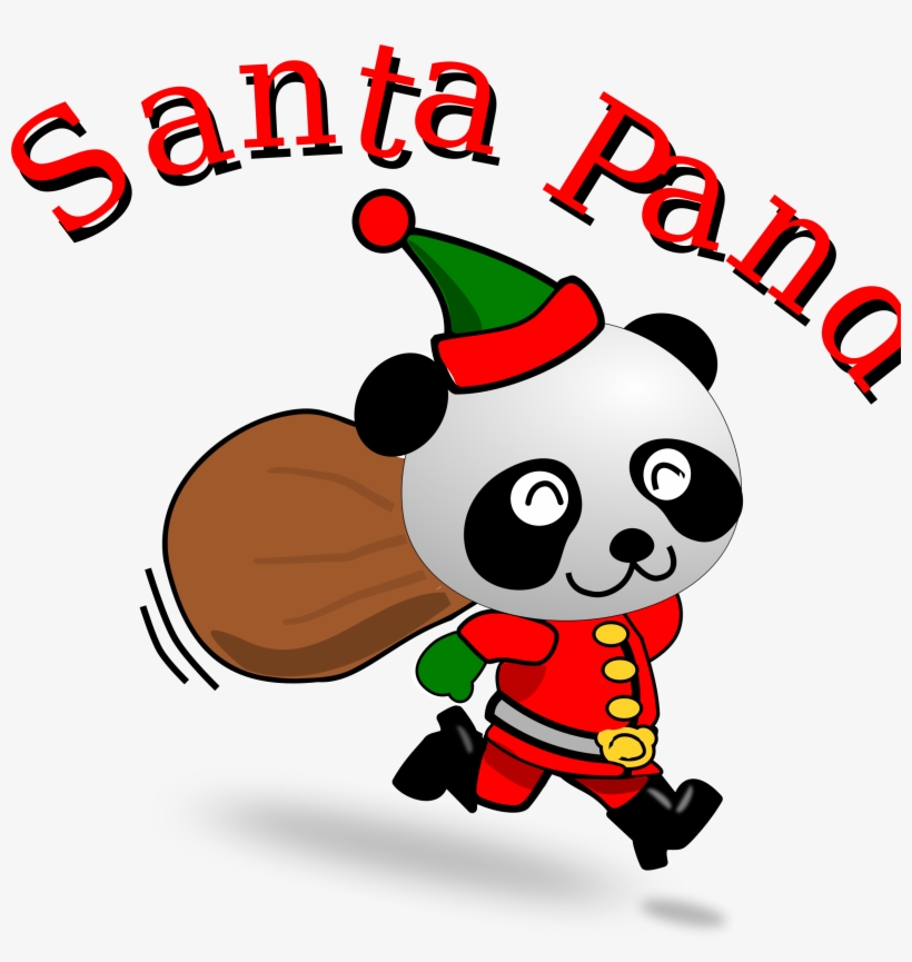 Santa Panda - Panda Santa, transparent png #4109916