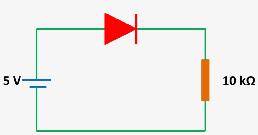 A Simple Non-linear Circuit With A Diode And Resistor - Symmetry, transparent png #4110200