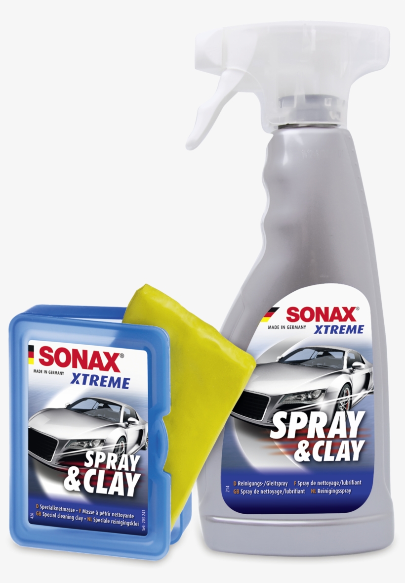 Sonax Xtreme Spray & Clay - Sonax Xtreme Spray & Clay Kit - Lubricant Spray, transparent png #4111110