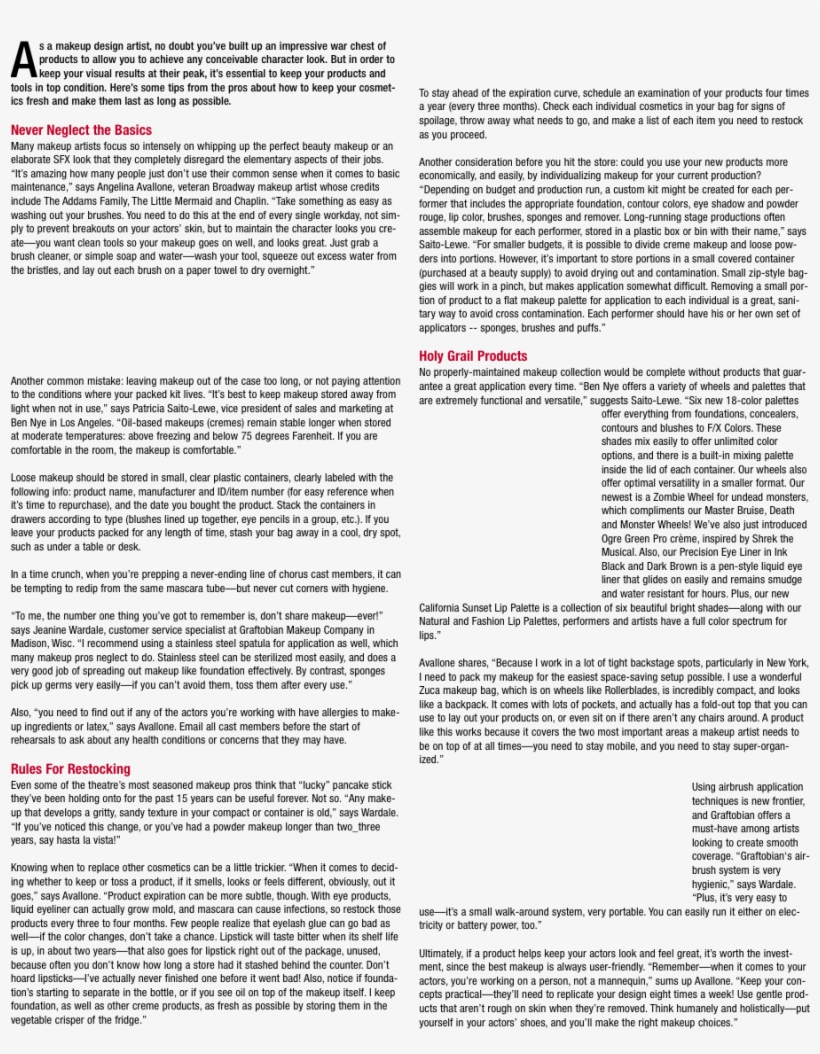 As A Makeup Design Artist, No Doubt You've Built Up - Document, transparent png #4111157