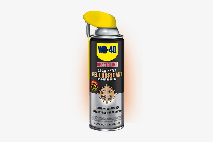 Wd 40 Specialist Spray & Stay Gel Lubricant No Drip - Wd 40 Specialist Gel Lubricant, transparent png #4111203