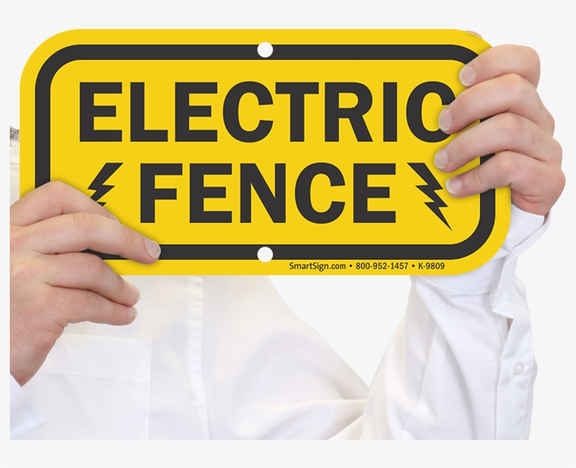 Electric Fence High Voltage Sign - Danger Electric Fence Sign, transparent png #4111686