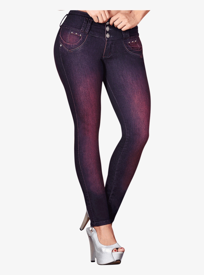 Light Purple Wash Front Pockets Mid Rise Jean, Magic - Jeans, transparent png #4111779