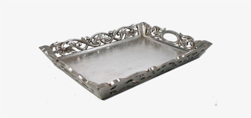 Silver Tray, Small - Silver, transparent png #4112090