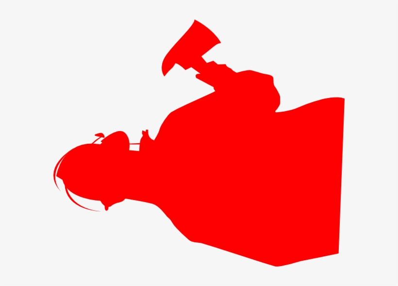 Fireman Red Clip Art - Fireman Silhouette, transparent png #4112644
