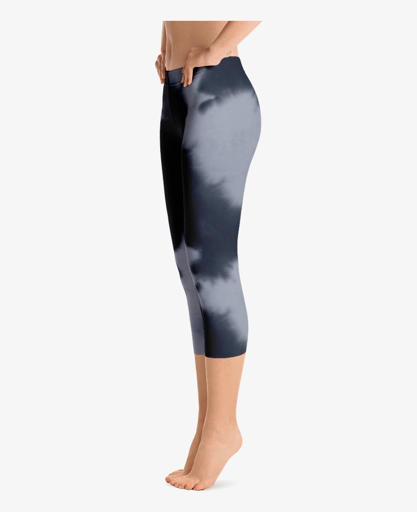Stormy Sky Capri Leggings Right View - Capri Pants, transparent png #4112790