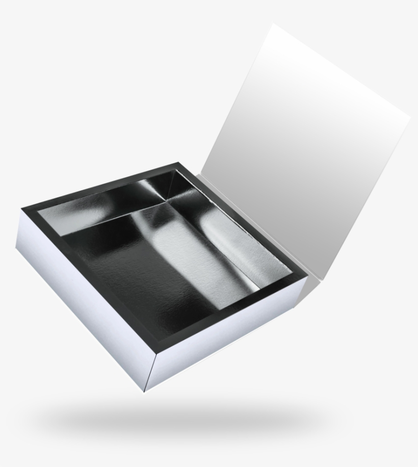 Square Silver Tray<br>magnetic Closure Boxes - Box, transparent png #4112818