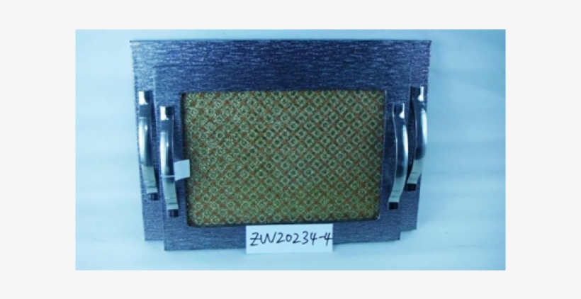 Buy Devnow Ceramics Silver Tray With Golden Base Large - Handbag, transparent png #4113159