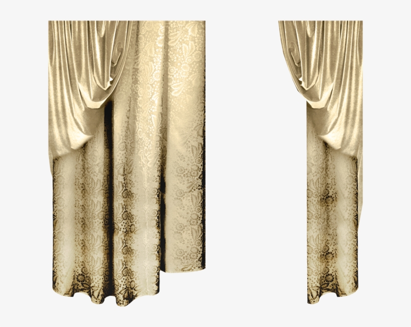 Golden Curtains - Transparent Gold Curtains Png, transparent png #4113232