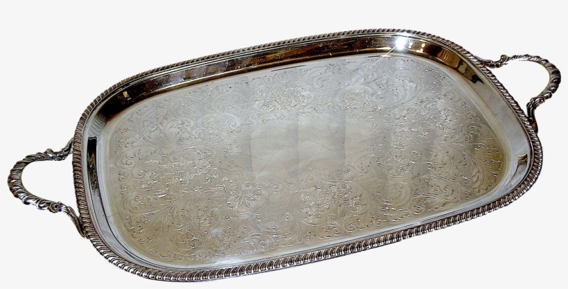 Silver-plate Tray By Crescent, No Monograms, Incised - Cutlery, transparent png #4113290