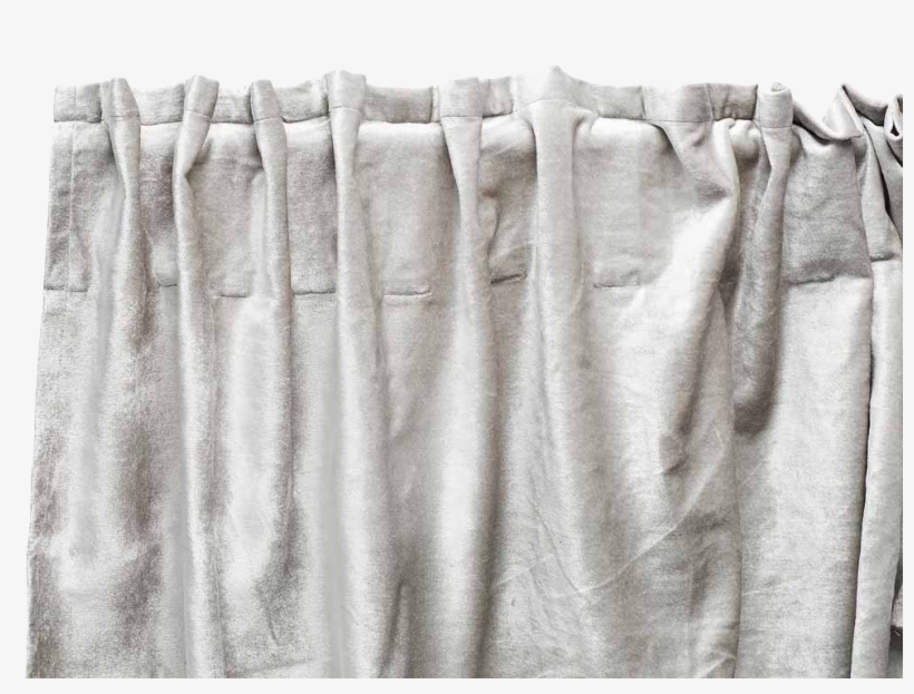 Silver Metallic Velvet Curtain - Curtain, transparent png #4113757