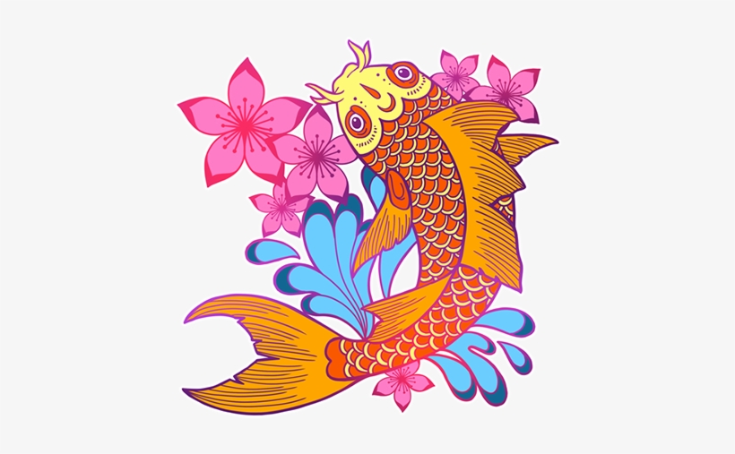 Koi Illustration Transparent, transparent png #4114187