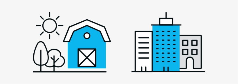 Cities And Countryside - Rural Urban Png, transparent png #4114210