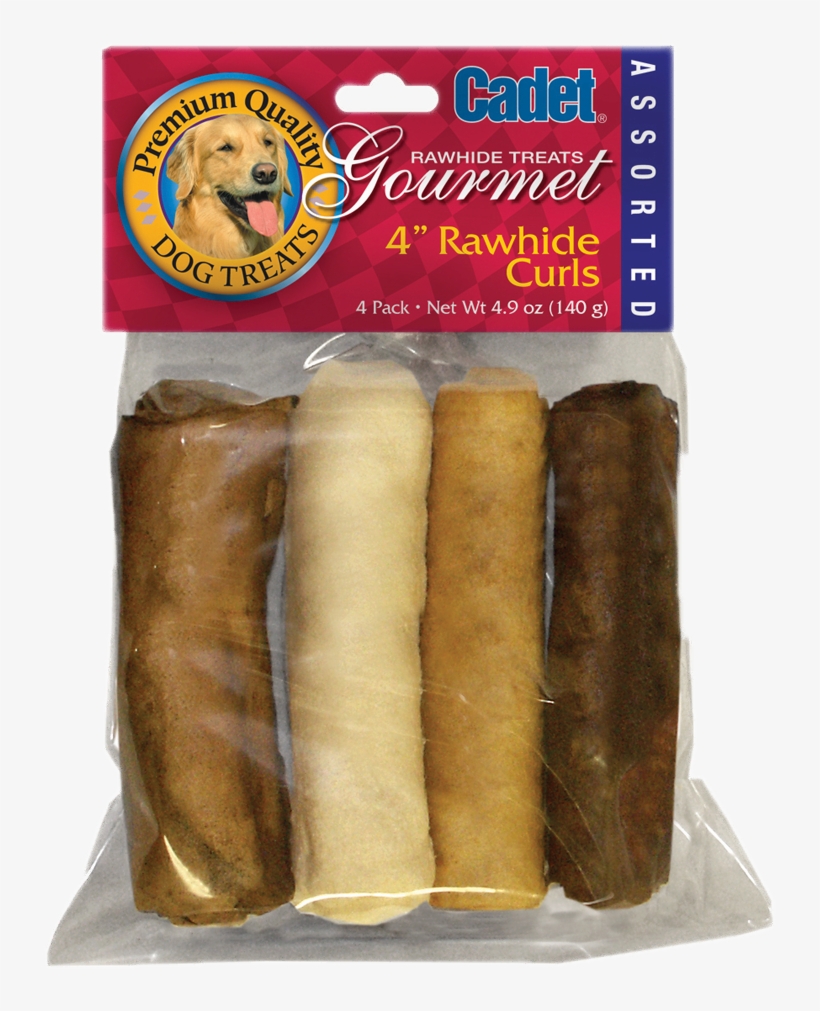Cadet Premium Rawhide Curls Assorted Flavors - 4" Rawhide Bone,no 6010, Ims Trading Corp, 3pk, transparent png #4114391