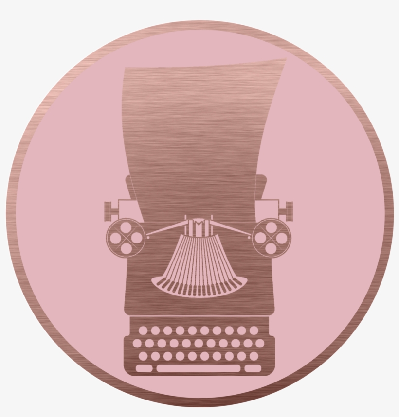 The Write Copy Girl - Typewriter Silhouette Vector, transparent png #4115113