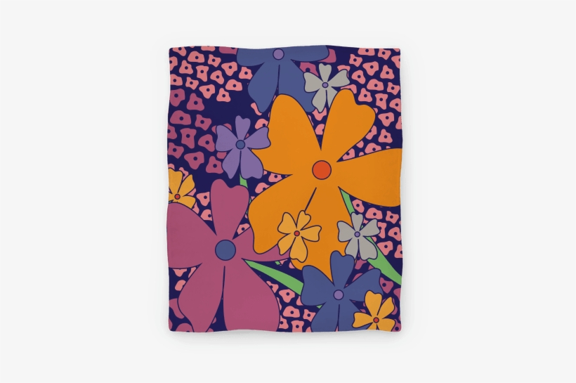 Navy Happy Flowers Pattern Blanket - Navy Happy Flowers Pattern Tote Bag: Funny Tote Bag, transparent png #4115311