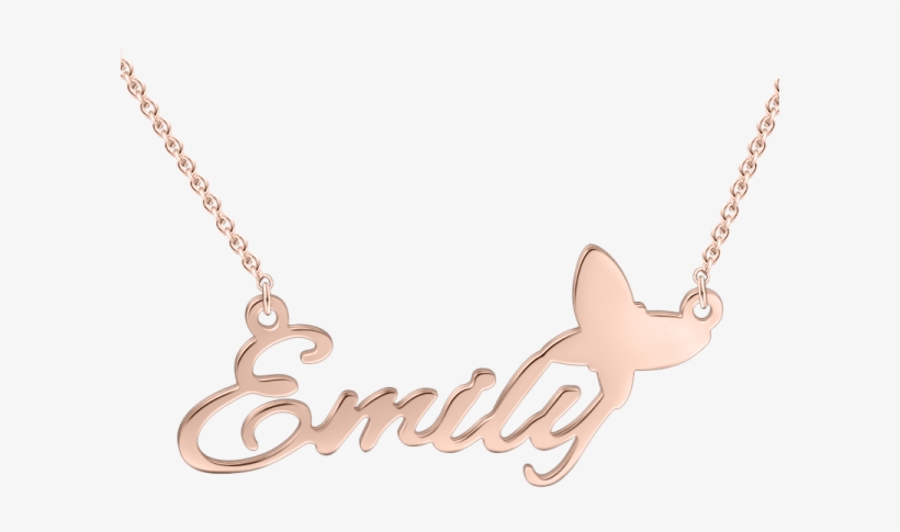 14k Gold "adjustable 16”-20” Emily"style Personalized - Personalized Diy Customized Name Pendant Necklace Sterling, transparent png #4115336