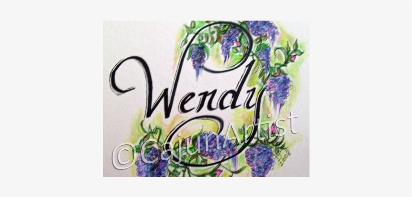 Calligraphy Your Name With Hand Drawn Flowers To Accent - Drawing, transparent png #4115365
