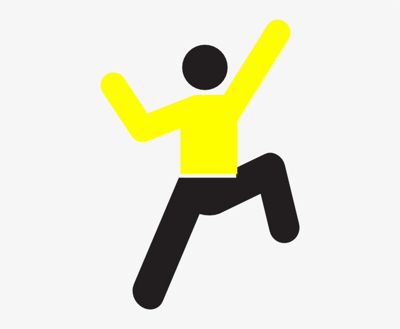 Yellow Climb Clip Art At Clker - Clip Art Man Climbing, transparent png #4115440