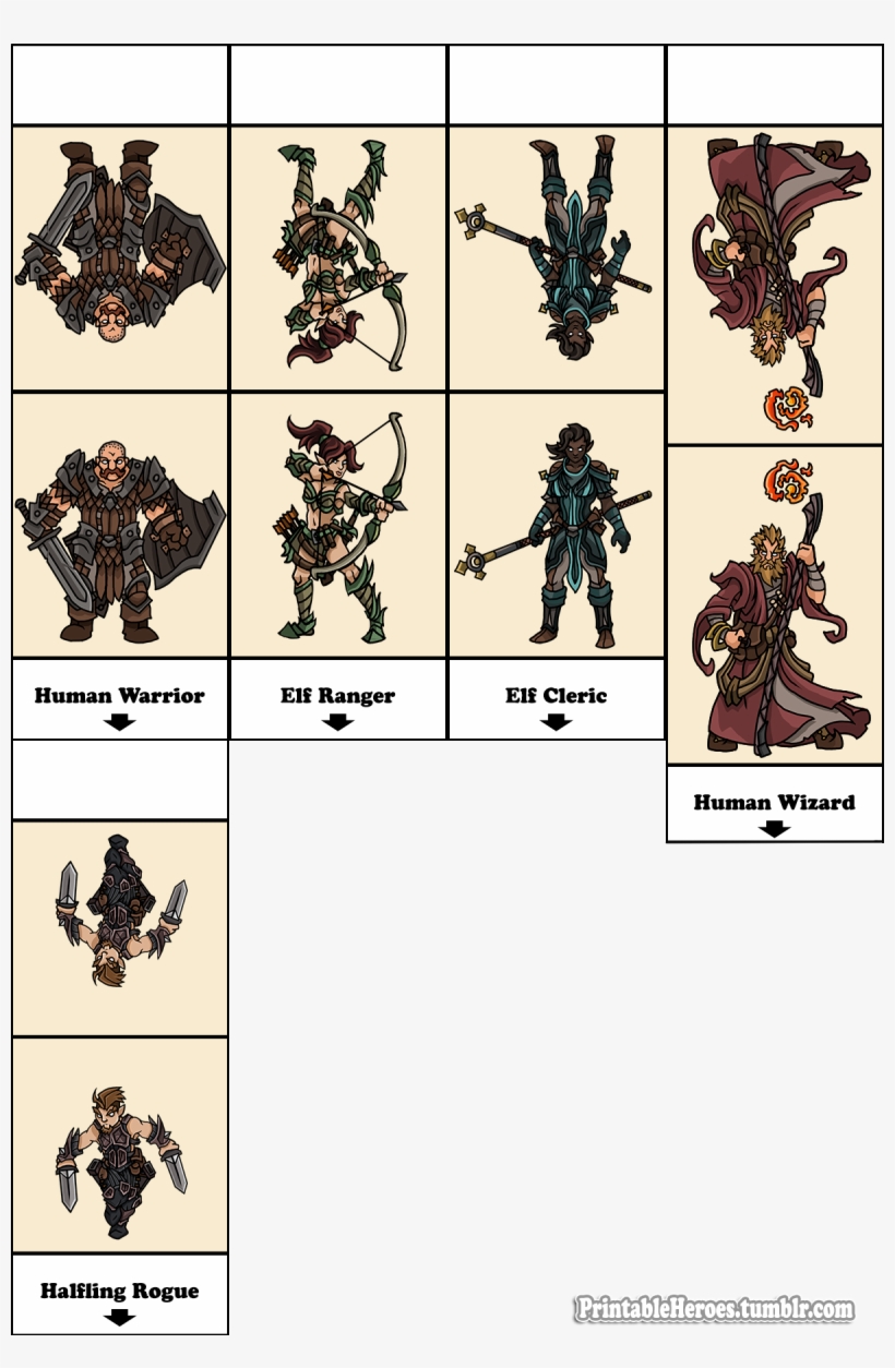 Hero Set - Halfling Rogue Paper Miniature, transparent png #4115635