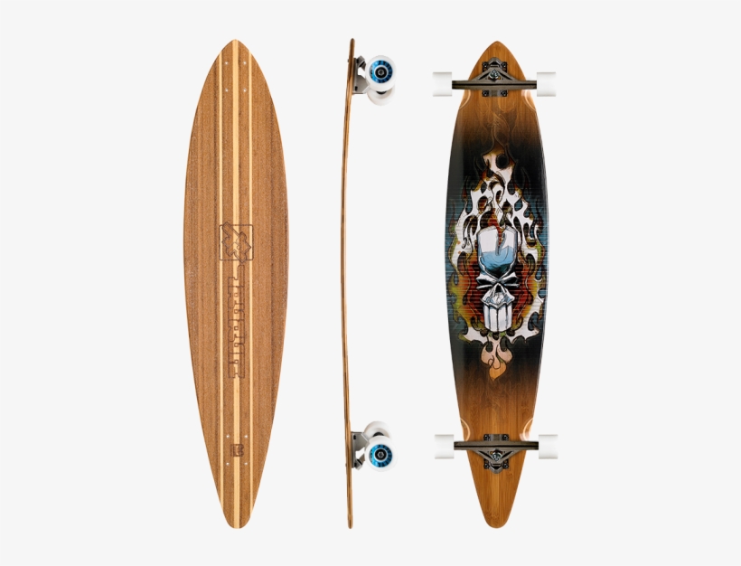 Our Pin Tail Board Is 44” Long With A Maximum Width - Bamboo Skateboards Bamboo Skateboard Longboard 44", transparent png #4115821