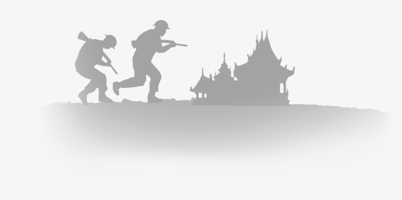 So, As Dusk Fell, With What Ammo And Grenades We Could - Silhouette, transparent png #4116061