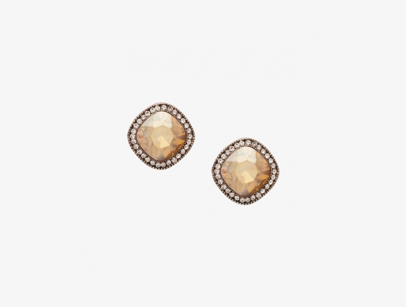Classic Cushion Stud Earrings - Crystal, transparent png #4116796