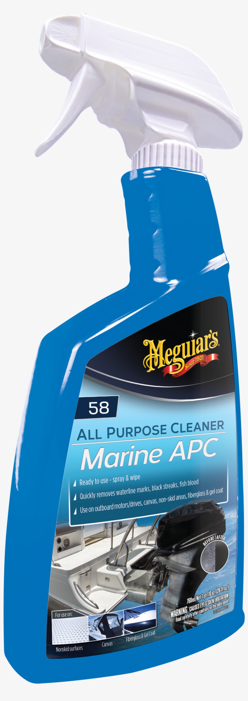 Marine All Purpose Cleaner, 26 Oz - Meguiar's Pontoon Series Aluminum Protectant, transparent png #4116914