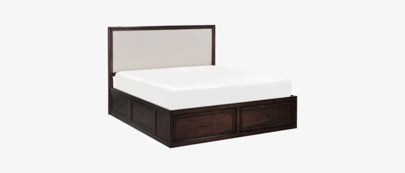 Transitional Panel Bed With Upholstered Headboard And - Headboard, transparent png #4116993