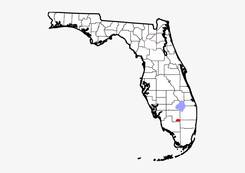 Location Of Big Cypress Indian Reservation - Map Of Florida, transparent png #4117088