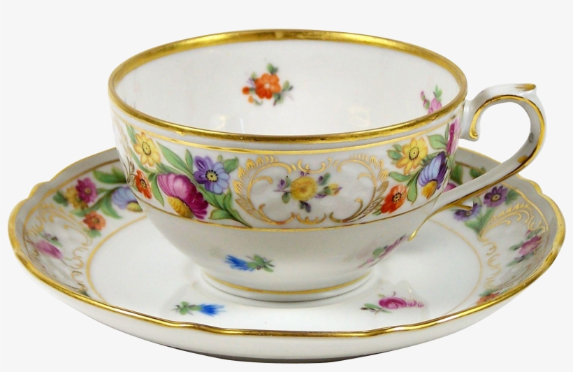Vintage Schumann Tea Cup Dresden Line 6 Oz Dresden - Cup, transparent png #4117370