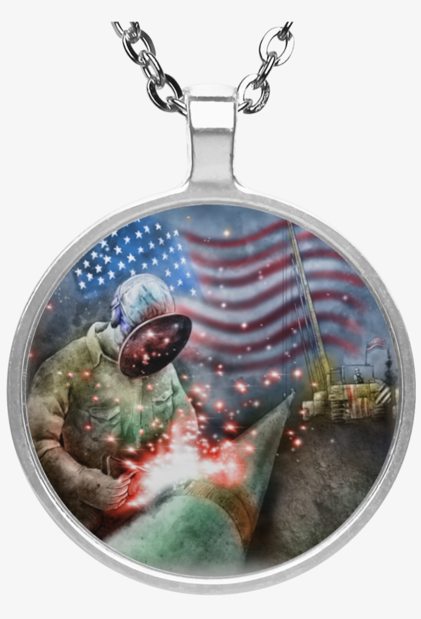 Custom Welding Circle Necklace - Husky Christmas Wreath Round Pendant Necklace, transparent png #4117558