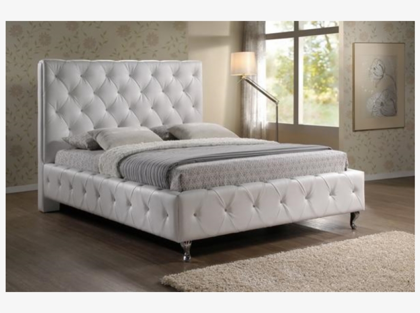 Baxton Studio Stella Tufted Bed | Beds | Bbt6220-white-queen, transparent png #4117644