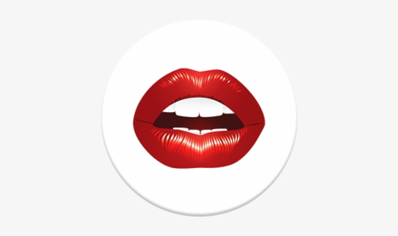 Sexy Lips - C105 - Red Lips Pop Socket, transparent png #4118216